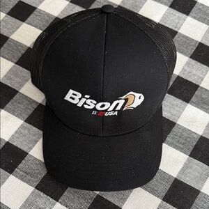 Black Cap with Bison transportation logo